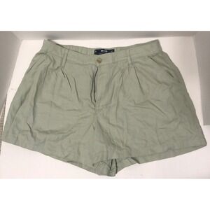 Hollister Women's Sage Ultra High-Rise Livvy Linen Blend Shorts - Size XL